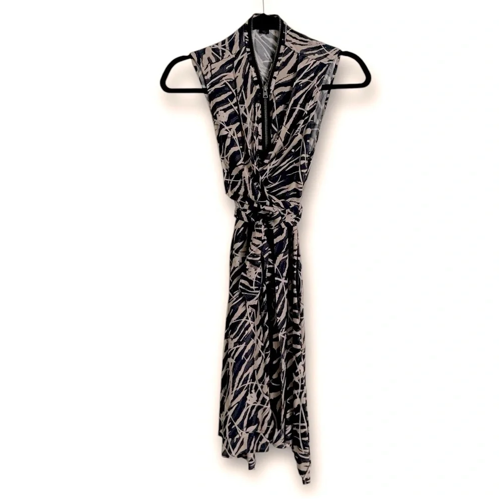 Allsaints Spitalfields Jayda Kazuno Zipper wrap Dress Small $279